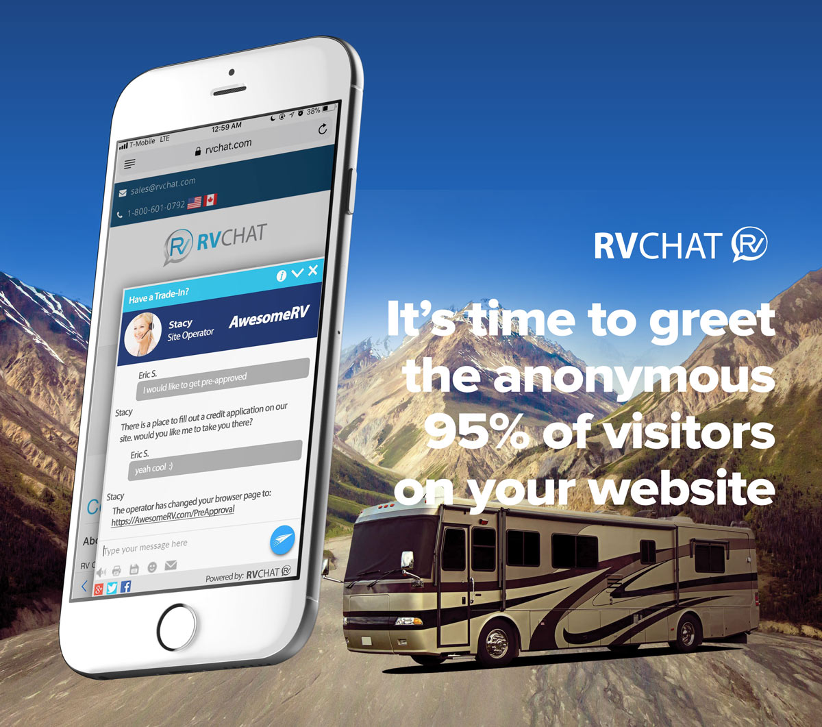 It's time to greet the anonymous 95% of visitors on your RV dealership's website.